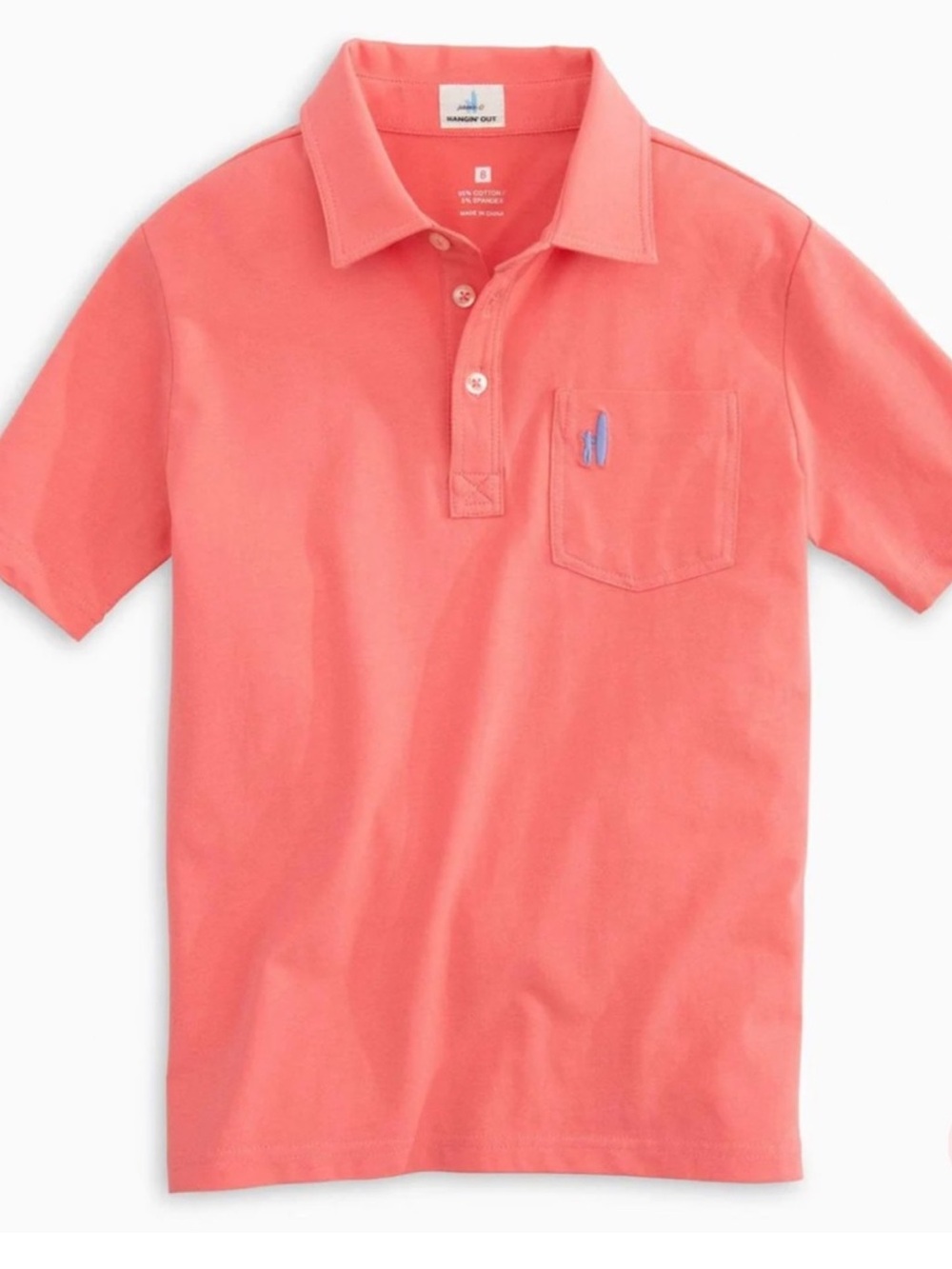 Johnnie O Hangin' Out Polo Shirt Orange Short Sleeve